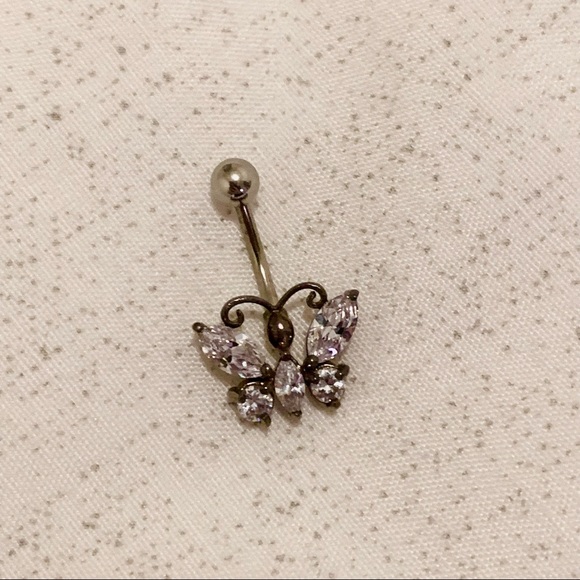 🍒2/20$ Y2K Style Butterfly Navel Belly Piercing Jewelry NEW - Picture 5 of 7
